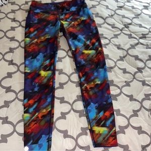 Women’s Athleta Abstract Design Colorful Like New Size Small Leggings